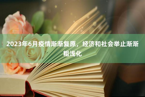 2023年6月疫情渐渐复原，经济和社会举止渐渐粗浅化
