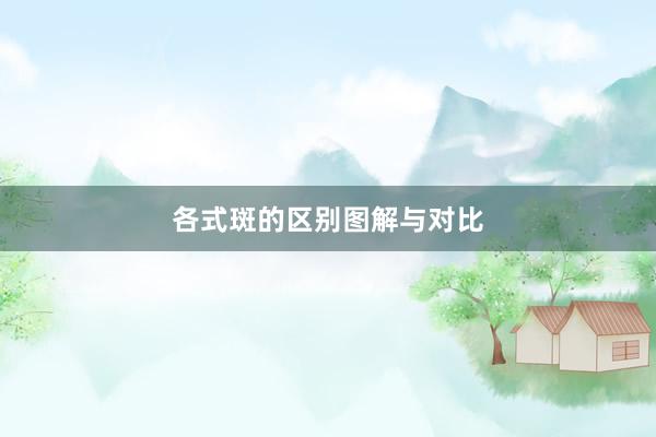 各式斑的区别图解与对比